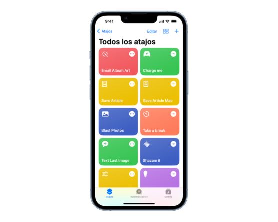 Interfaz App Atajos