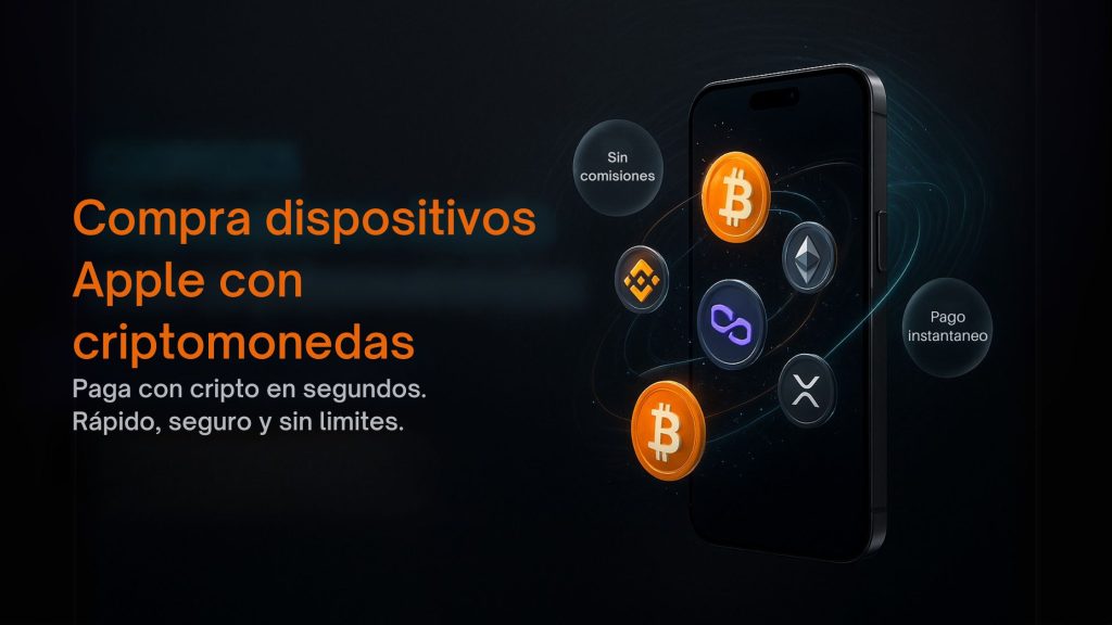 Compra dispositivos Apple con criptomonedas